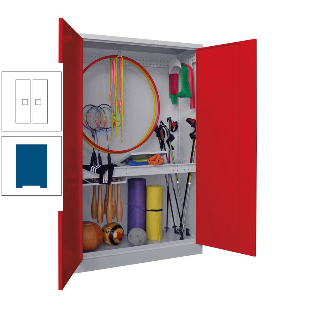 Sportschrank - Vollblechtüren - 1.950x1.200x500 mm (HxBxT) - anthrazitgrau