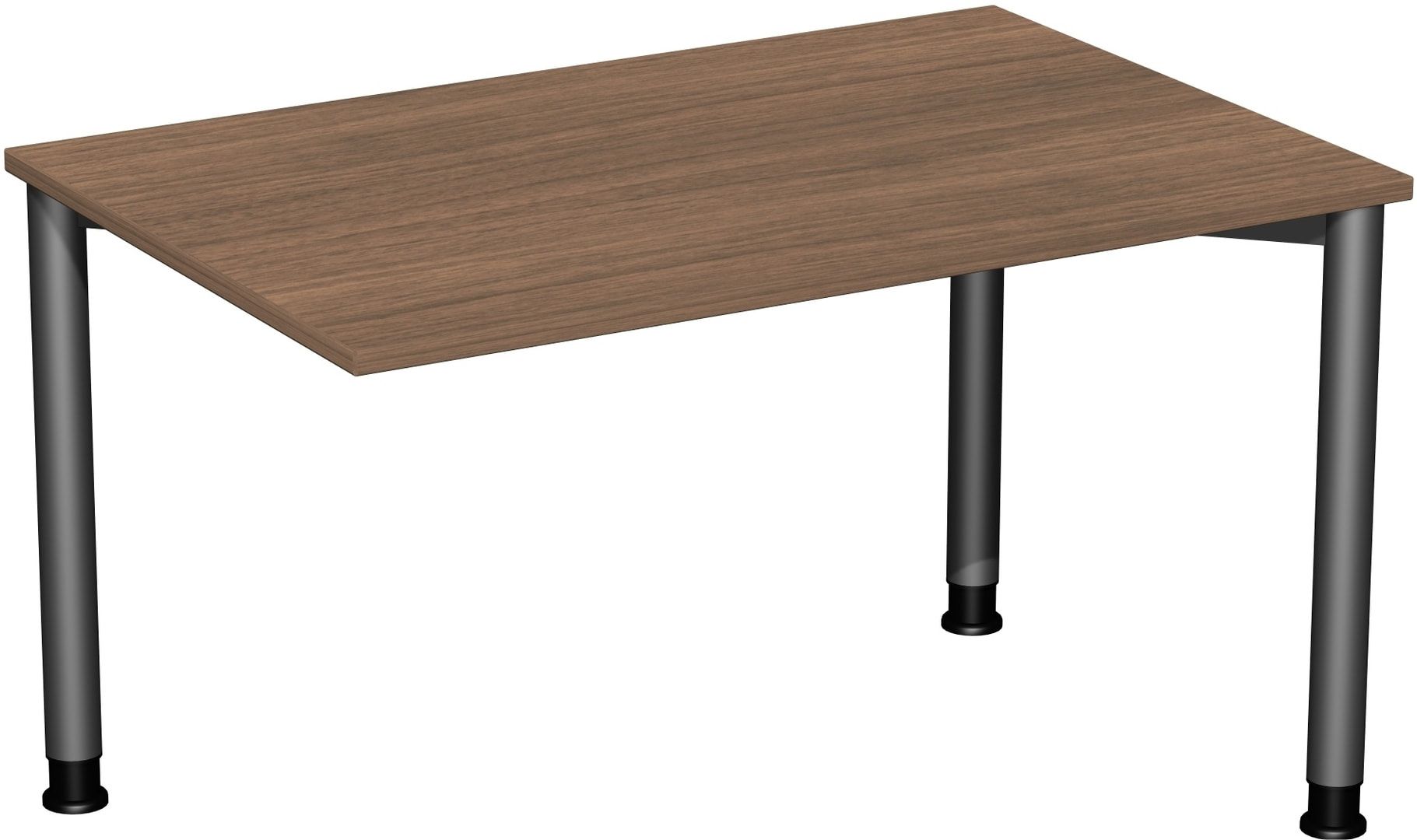 Schreibtisch - 4-Fuß Flex - Bürotisch - Höhe 680-800 mm - 1.200 x 600 mm (BxT) - Gestell anthrazit - Ahorn