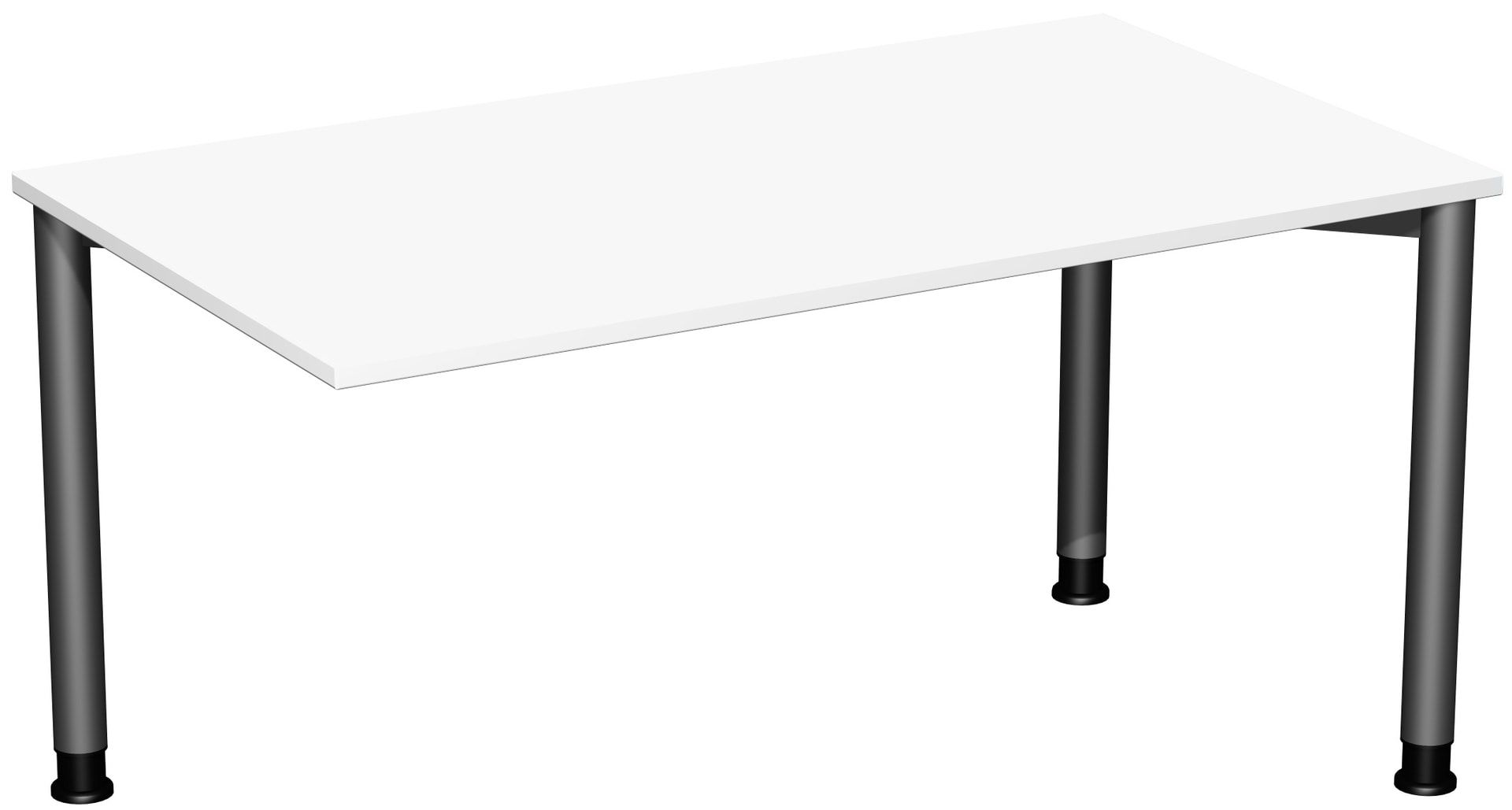 Schreibtisch - 4-Fuß Flex - Bürotisch - Höhe 680-800 mm - 1.000 x 800 mm (BxT) - Gestell anthrazit - Ahorn