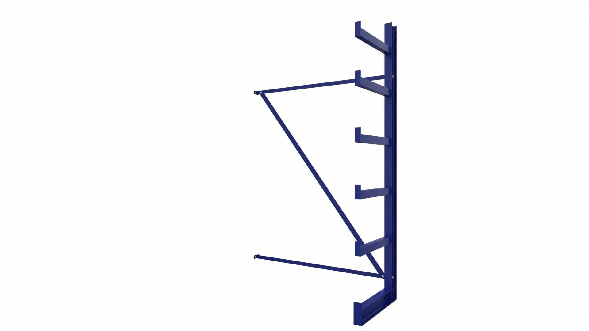 Einseitiges Kragarmregal - 200 kg - 2.000 x 1.250 x 600 mm - einseitig