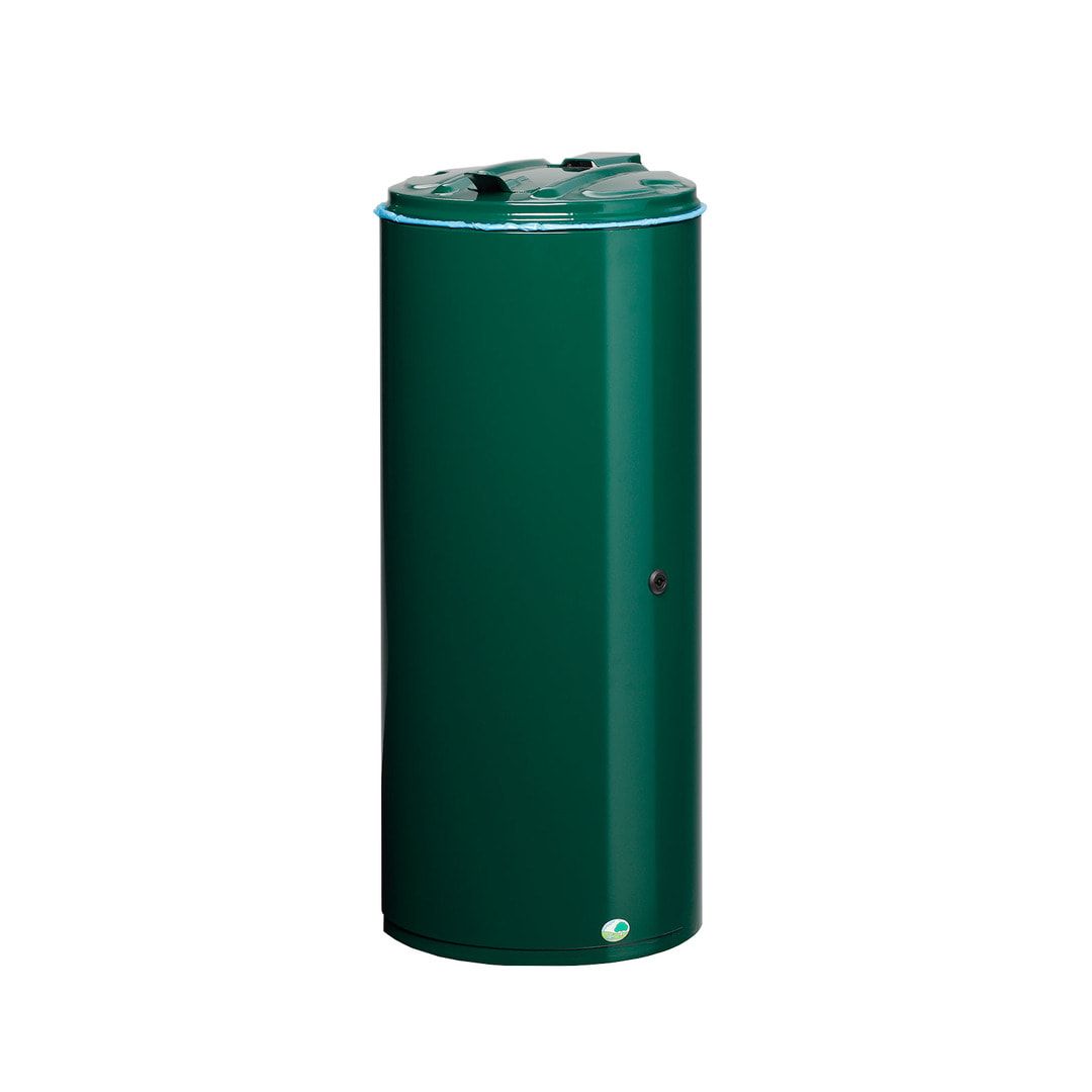 Abfalleimer - Volumen 80 l - Tür mit Schloss - 895 x 390 x 420 mm (HxBxT) - deep-brown