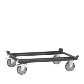 Fetra Palettenfahrgestell - 329 x 855 x 1.255 mm (HxBxT) - anthrazitgrau - Bereifung wählbar