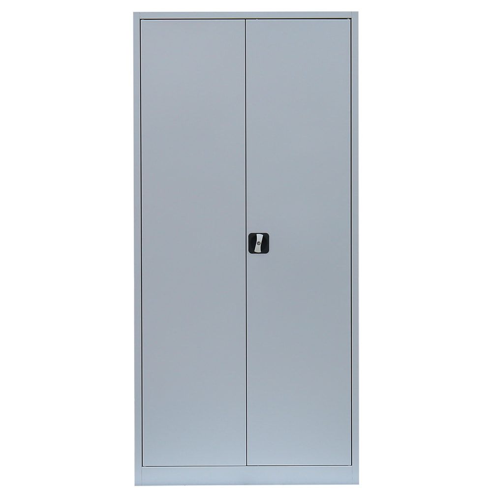Aktenschrank, Büroschrank, abschließbar, Flügeltüren, 4 Fachböden, 1.950 x 925 x 500 mm (HxBxT), Stahl, Korpus und Türen in enzianblau