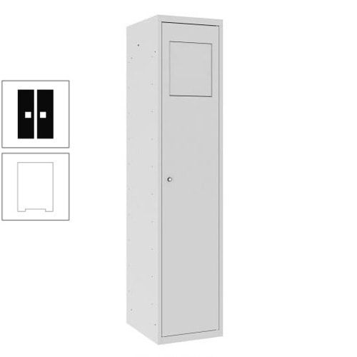 Wäschesammelschrank, Wäscheschrank, Einwurfklappe, Beutelhalter, 1.800 x 400 x 500 mm (HxBxT), Korpus anthrazitgrau, Front anthrazitgrau