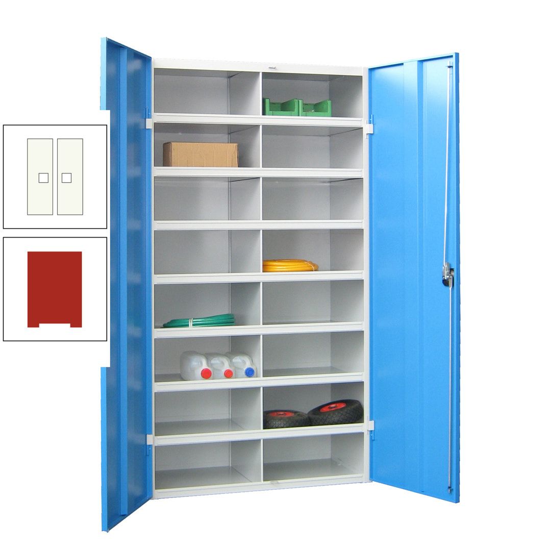 Aktenschrank - Fächerschrank - Sortierstation - 16 Fächer - Büroschrank - Dokumentenablage - 1.800 x 1.000 x 530 mm (HxBxT) - anthrazitgrau