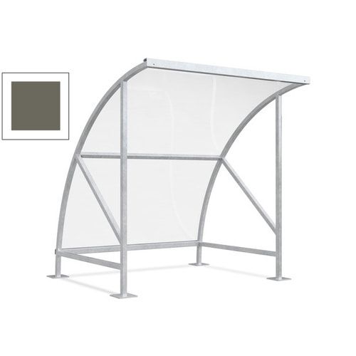 Fahrradunterstand - Fahrradgarage mit Bogendach - Stahl und Kunststoff - 2.290 x 2.090 x 2.100 mm (HxBxT) - Farbe Achatgrau
