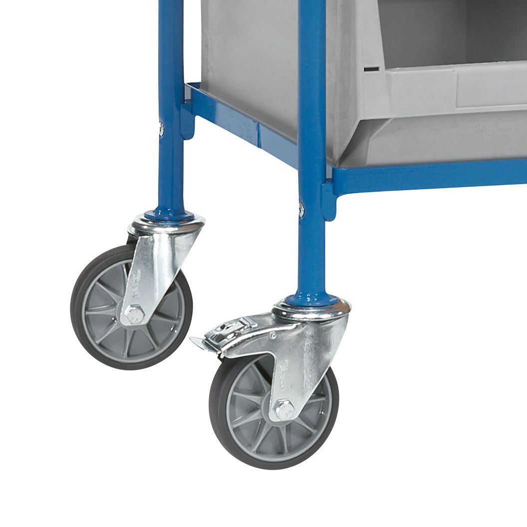 Fetra - Etagenwagen für 12 Sichtlagerkästen - 1.130 x 513 x 1.050 mm (HxBxT)