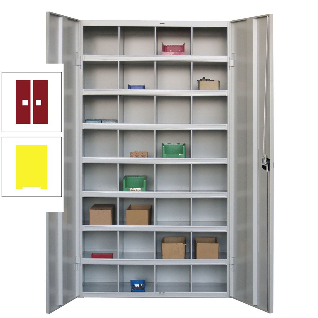 Fächerschrank - Sortierstation - Büroschrank - 32 Fächer - 1.800 x 1.000 x 530 mm (HxBxT) - Materialschrank - anthrazitgrau