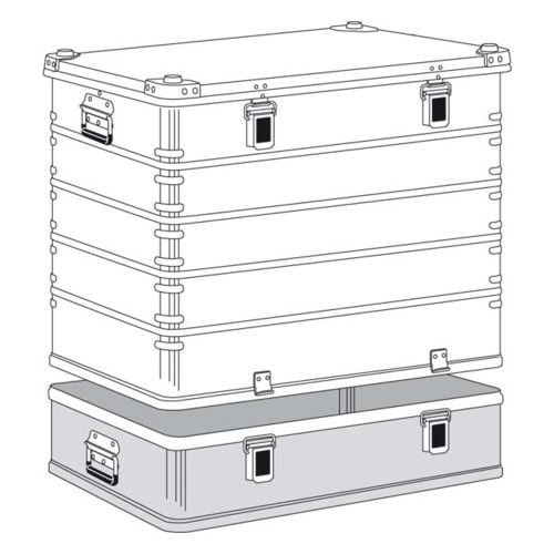 Zarges Universalkiste K 470 Plus - Oberteil - 157 Liter - 750 x 550 x 380 mm (Innenmaß) - Aluminiumkiste