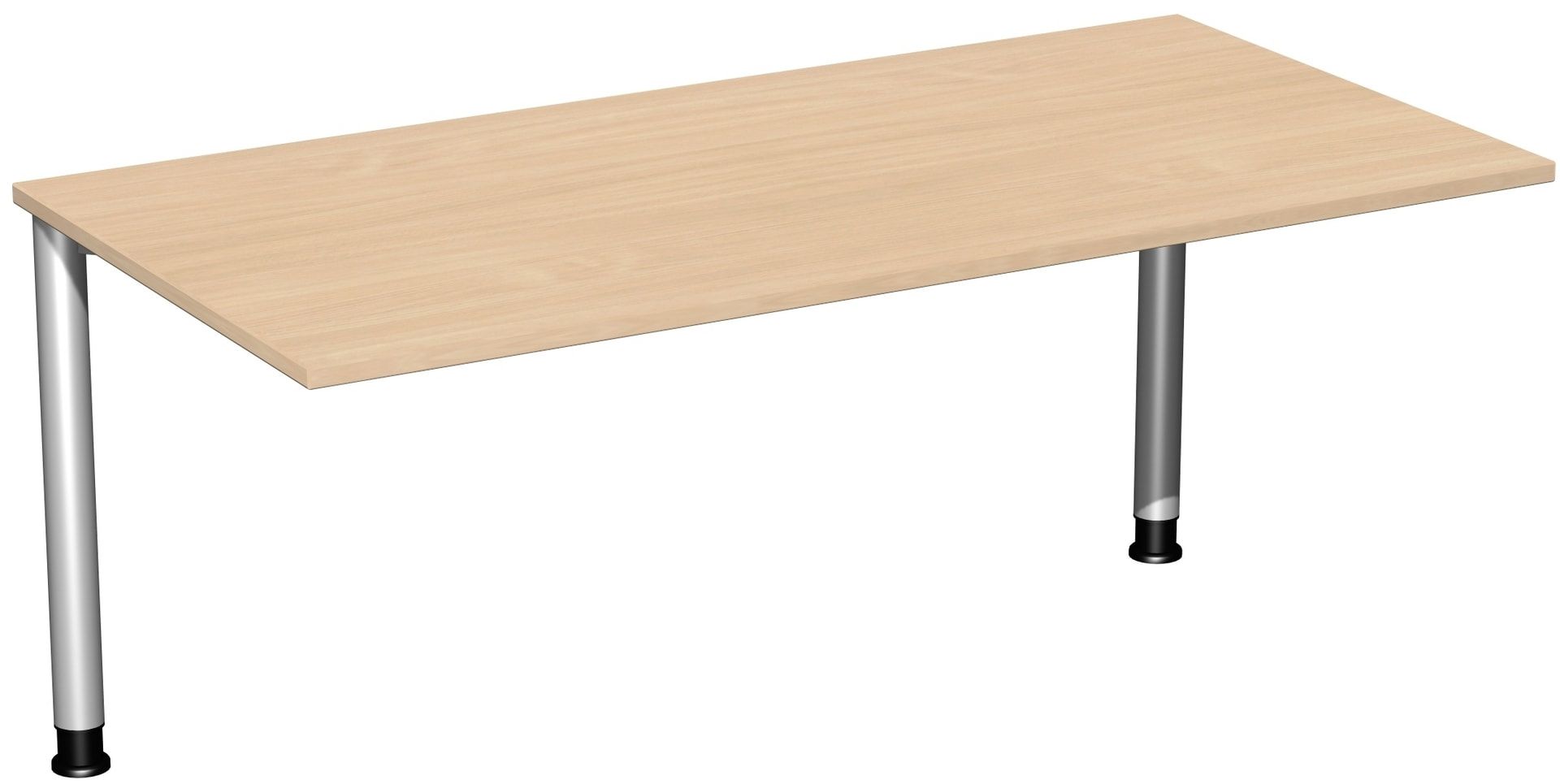 Schreibtisch - 4-Fuß Flex - Bürotisch - Höhe 680-800 mm - 1.200 x 600 mm (BxT) - Gestell anthrazit - Ahorn