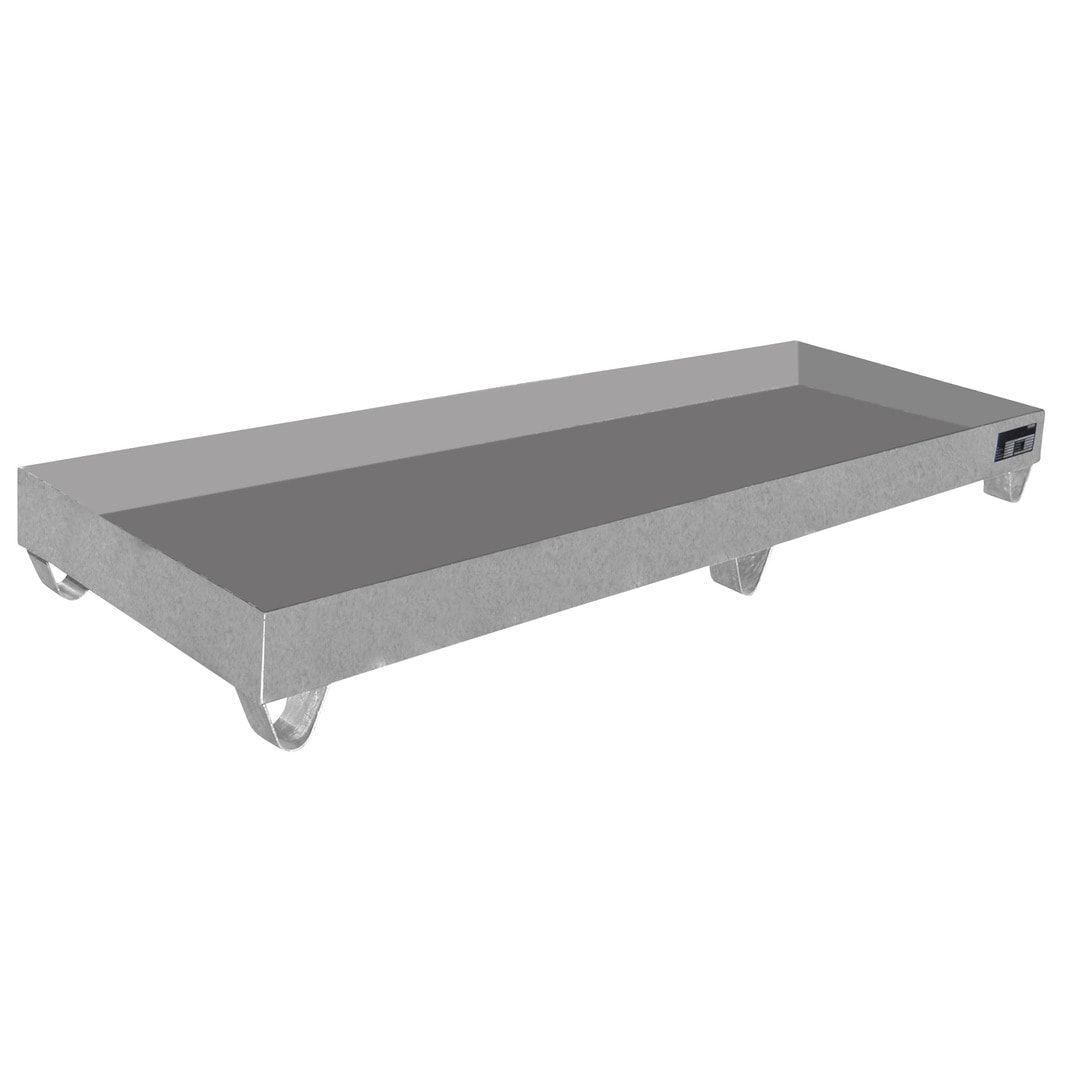 Edelstahl-Auffangwanne für 200 l Fässer - 210 l Volumen - 465 x 800 x 800 mm (HxBxT)