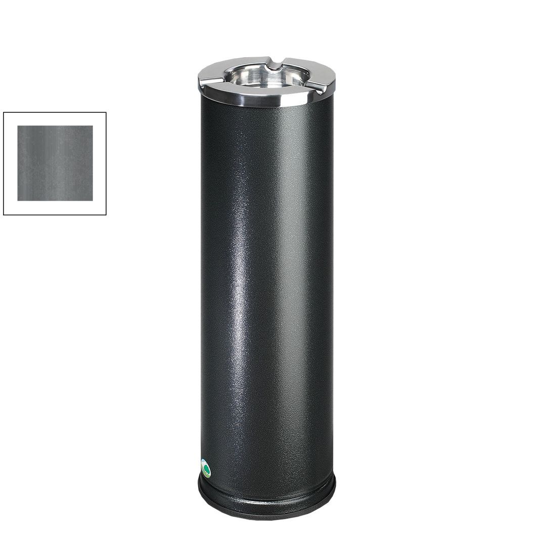 Standaschenbecher, Stehascher, Standascher, 660 mm Höhe, 200 mm Durchmesser, Aschenbecher, Ascher, Antik-silber