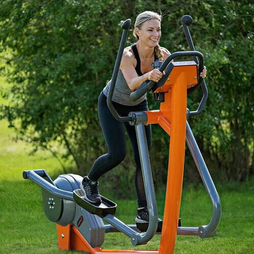 Crosstrainer Pro Touchscreen, Ausdauer, Gesäßmuskel, Bluetooth, 7 Zoll LCD Farbtouchscreen, Elektromotor, Maße: 1.750 x 830 x 1.790 mm (HxBxT), Orange