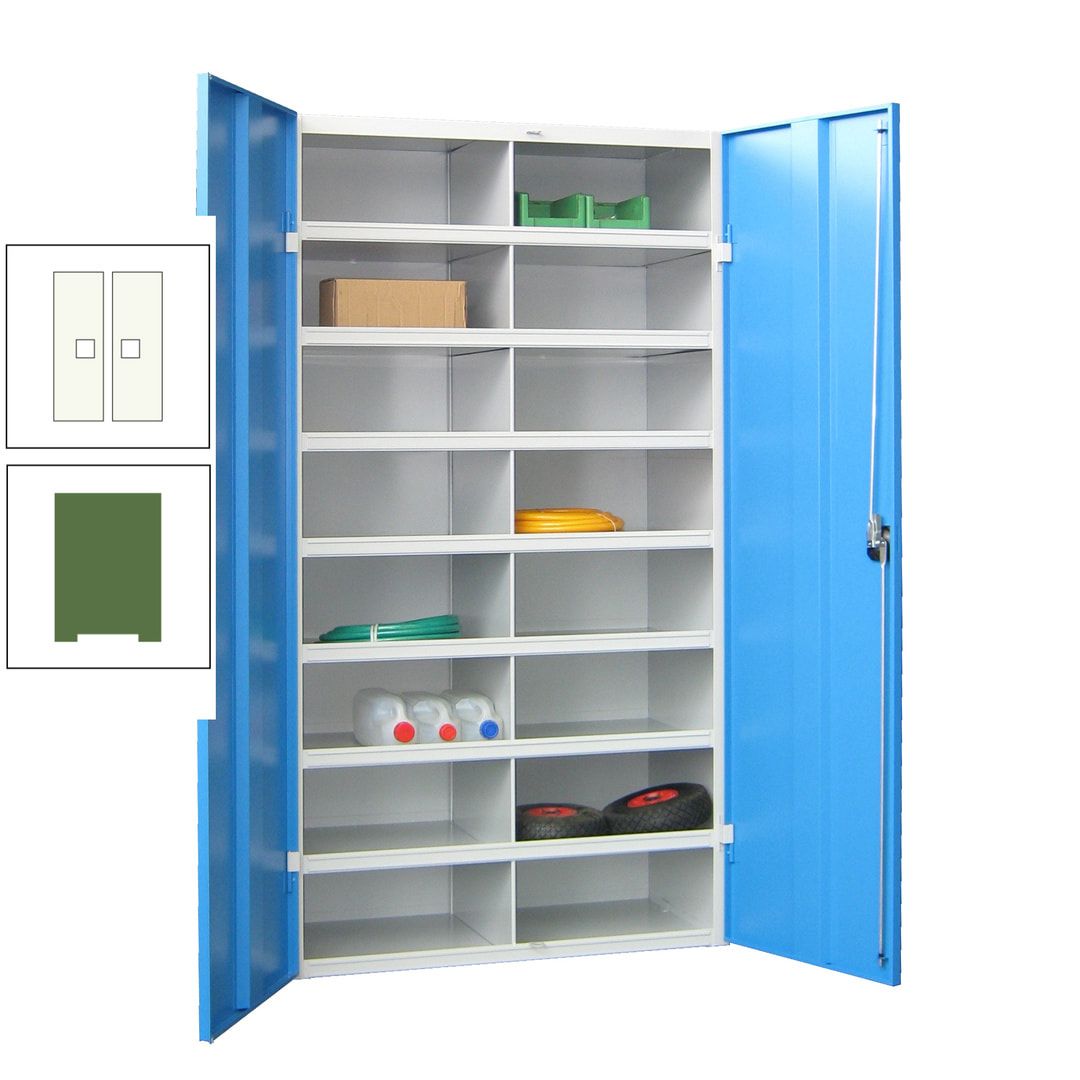Aktenschrank - Fächerschrank - Sortierstation - 16 Fächer - Büroschrank - Dokumentenablage - 1.800 x 1.000 x 530 mm (HxBxT) - anthrazitgrau