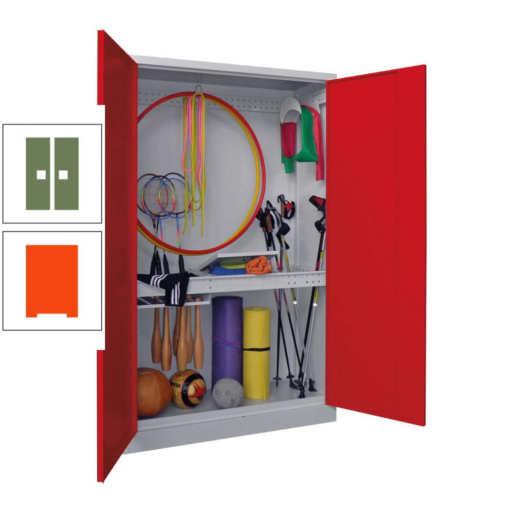 Sportschrank - Vollblechtüren - 1.950x1.200x500 mm (HxBxT) - anthrazitgrau