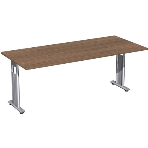 Schreibtisch - C-Fuß Flex - Bürotisch - höhenverstellbar - 820 x 1.200 x 800 mm (HxBxT) - Dekor Ahorn - Gestell silber