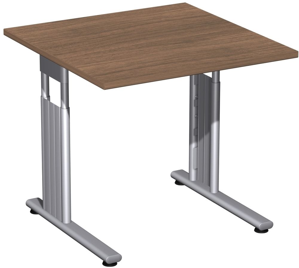 Schreibtisch - C-Fuß Flex - Bürotisch - höhenverstellbar - 820 x 1.200 x 800 mm (HxBxT) - Dekor Ahorn - Gestell silber