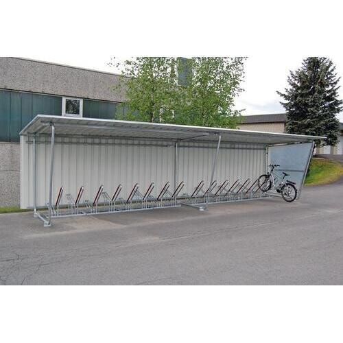 Seitenwand für Überdachungssystem, mit verzinktem Tragrahmen, glattes durchscheinendes Polycarbonat, rechts oder links einsetzbar