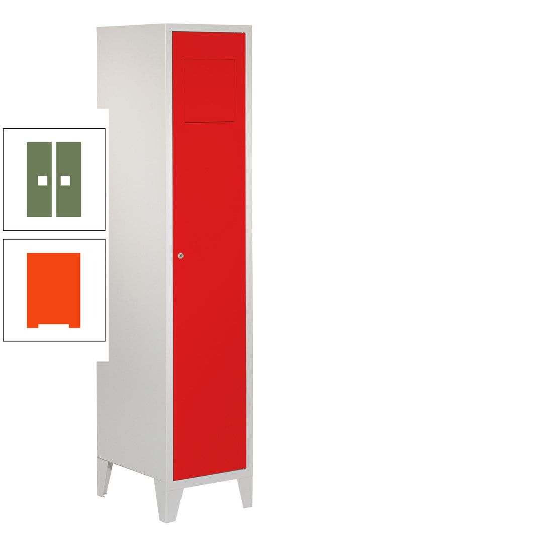 Wäschesammelschrank - 1.850 x 400 x 500 mm (HxBxT) - Füße - Drehriegel - anthrazitgrau
