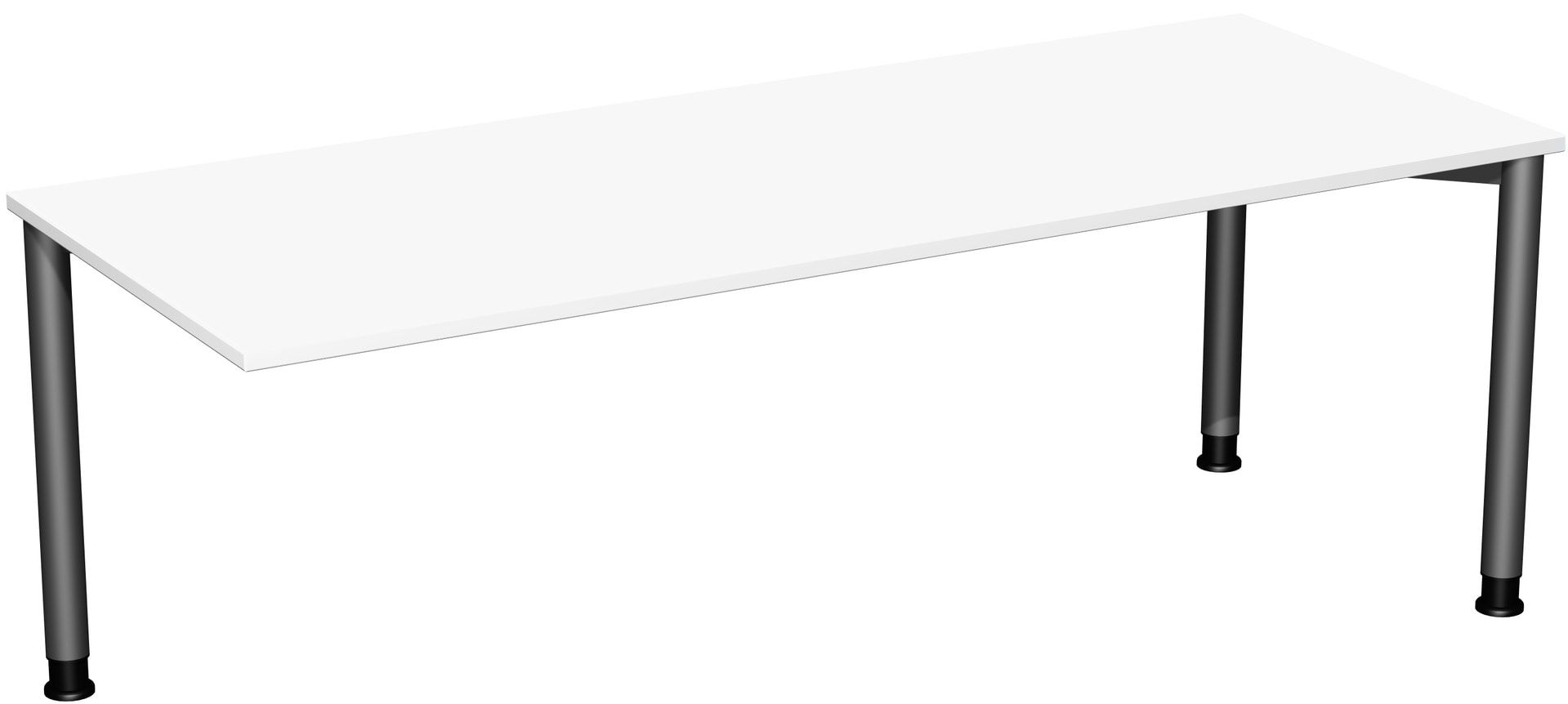 Schreibtisch - 4-Fuß Flex - Bürotisch - Höhe 680-800 mm - 1.000 x 800 mm (BxT) - Gestell anthrazit - Ahorn