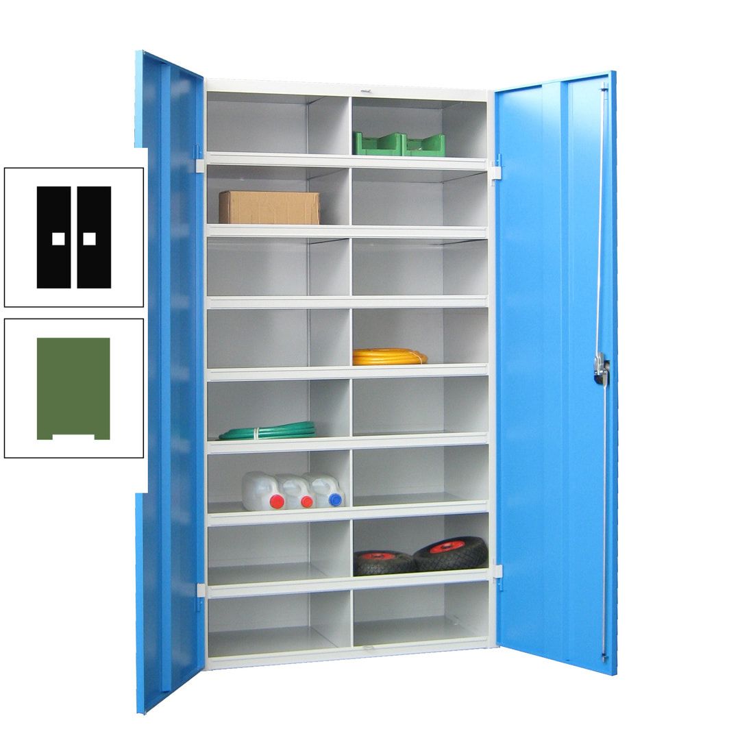 Aktenschrank - Fächerschrank - Sortierstation - 16 Fächer - Büroschrank - Dokumentenablage - 1.800 x 1.000 x 530 mm (HxBxT) - anthrazitgrau