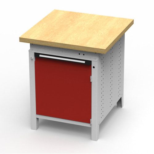OTTOKIND Werkbank - Arbeitsplatte bündig - 850 x 605 x 750 mm (HxBxT) - Schrank - lichtgrau
