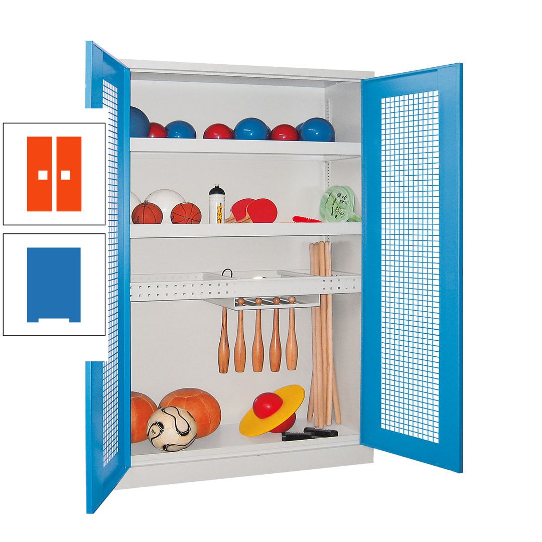 Sportschrank - Vollblechtüren - Variante 2 - 1.950x1.200x500 mm (HxBxT) - anthrazitgrau