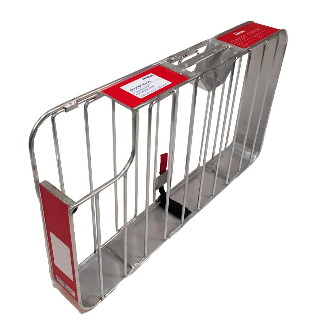 ultraMEDIC Schlauchpaketkorb, für B-Schläuche, Schlauchtragekorb, 510 x 870 x 150 mm (HxBxT), individuelle Kennzeichnung, Farbe blau