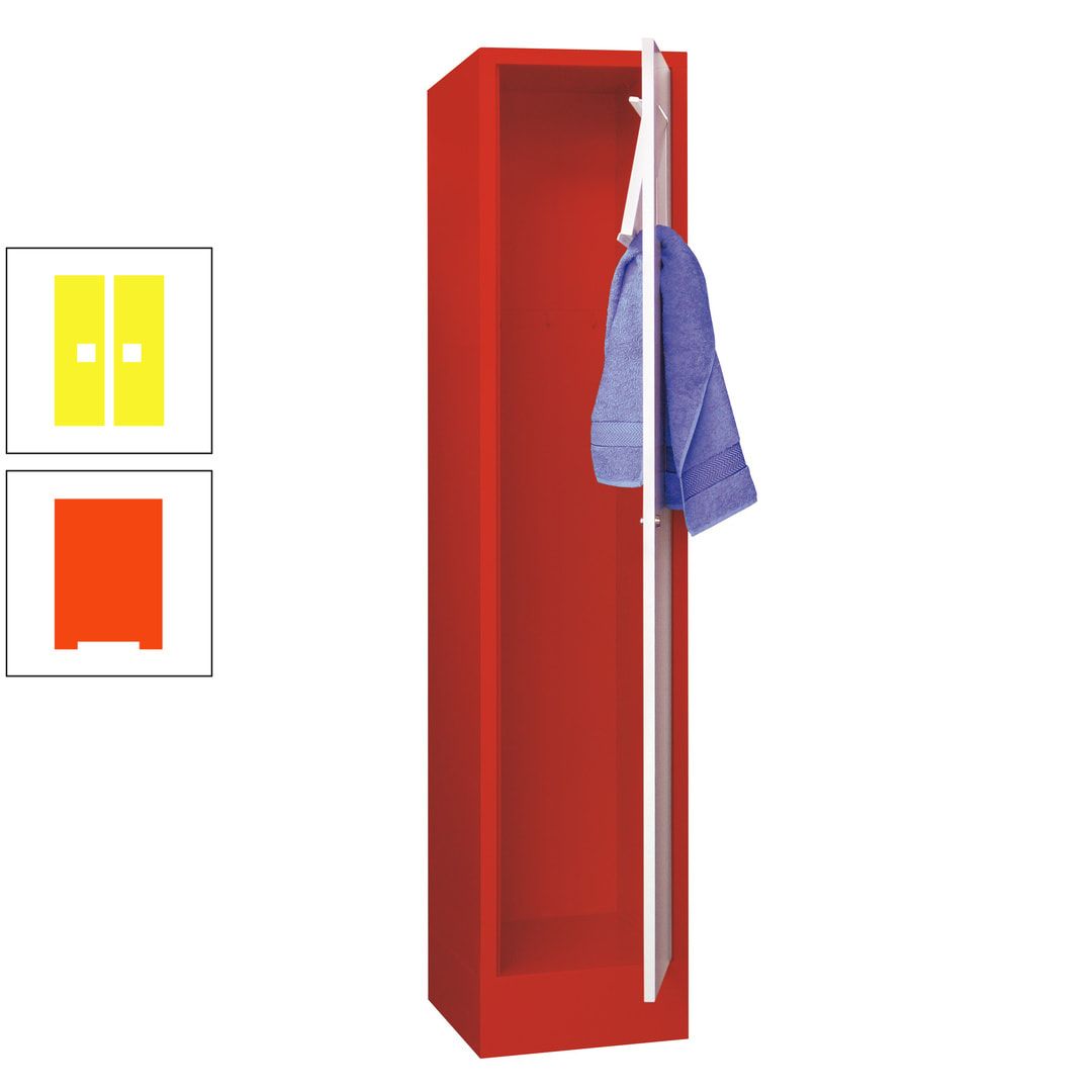 Wäschesammelschrank - 1.850 x 400 x 500 mm (HxBxT) - Sockel - Drehriegel - anthrazitgrau