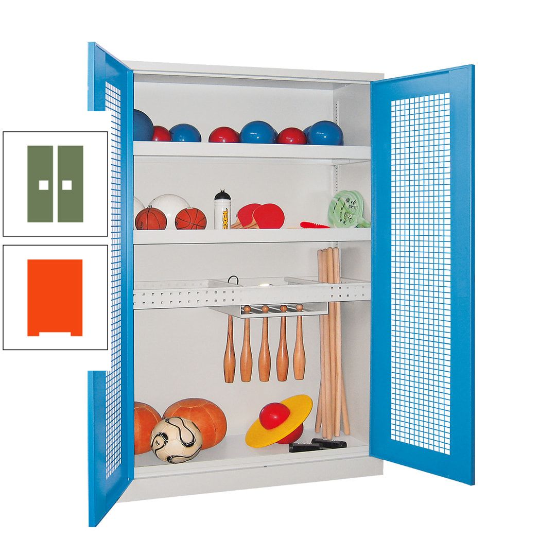 Sportschrank - Vollblechtüren - Variante 2 - 1.950x1.200x500 mm (HxBxT) - anthrazitgrau