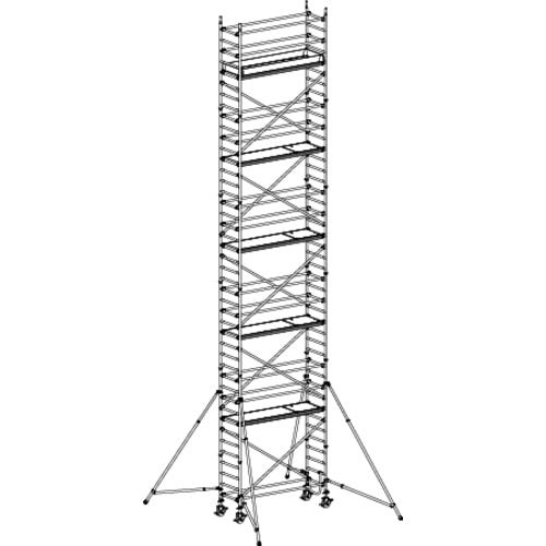Fahrgerüst mit Auslegern - fahrbar - 2.640 x 2.450 x 800 mm (HxBxT) - Hymer
