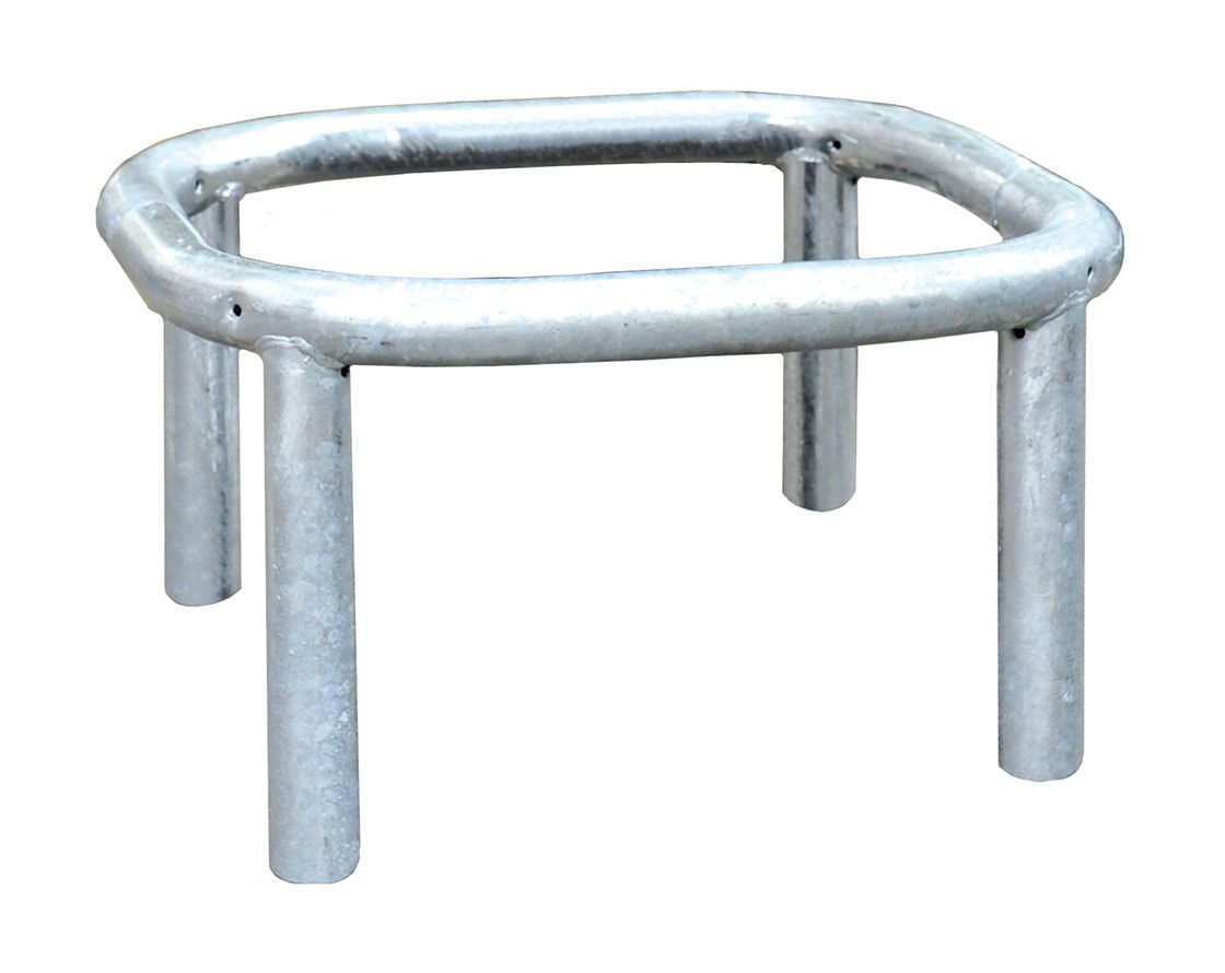 Rundumschutz, Schutzbügel, steckbar, Einbetonierung, 700 x 700 mm (HxB), Durchmesser 60 mm, Farbe enzianblau