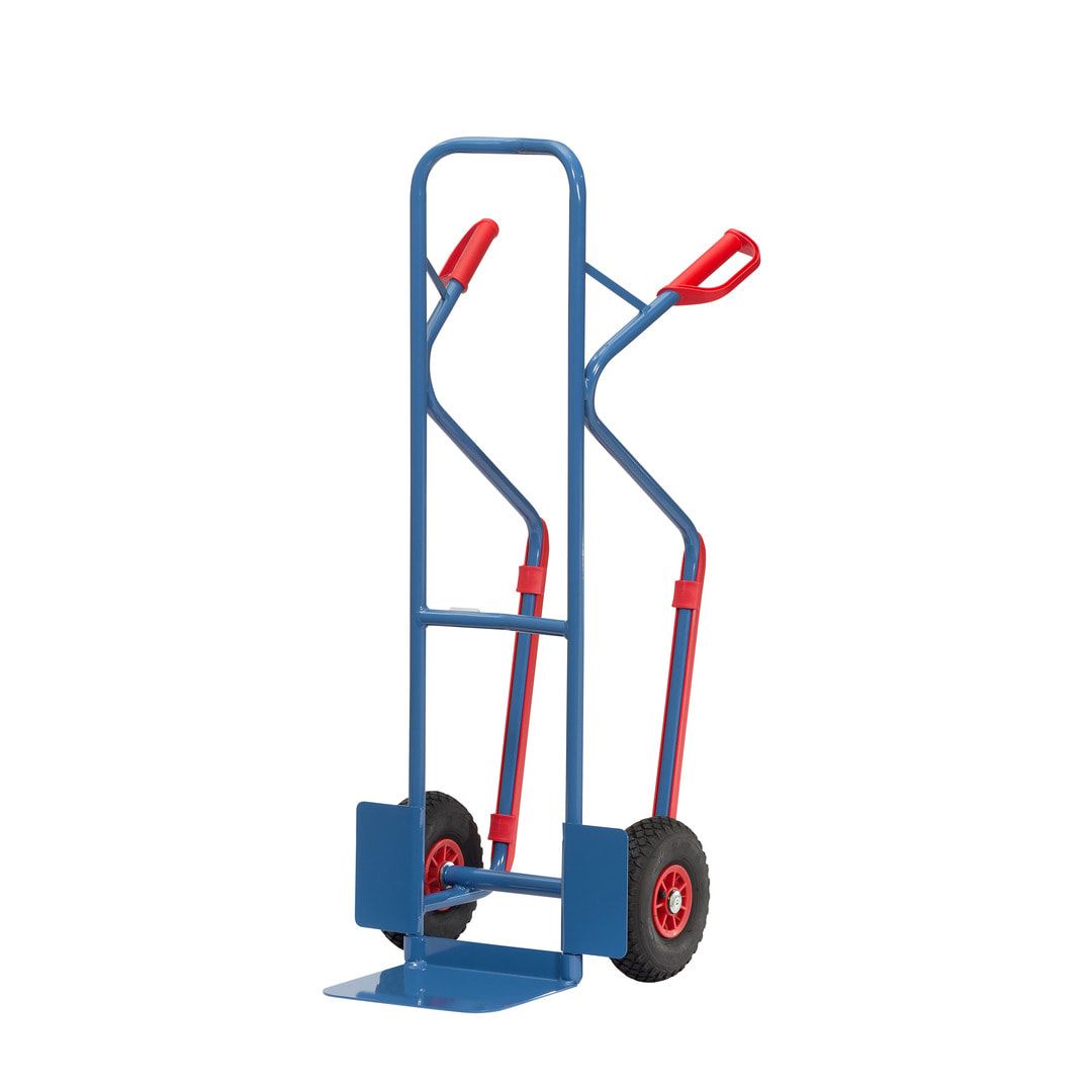 Fetra - Alukarre - 200 kg - Schaufel 320 x 250 (BxT) mm - Kunststoff-Gleitkufen - Luftbereifung