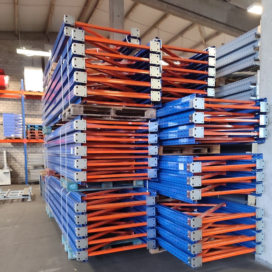 SLP Palettenregal Ständer Rahmen Höhe ca. 6.510 mm / Tiefe 1.100 mm SL20, gebraucht