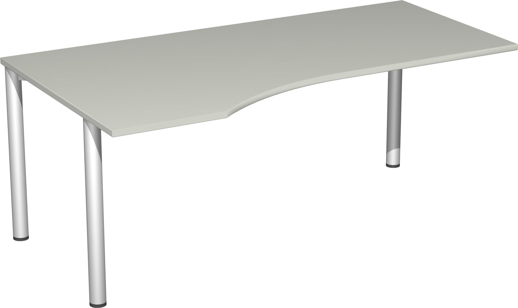 Eckschreibtisch - Ecke links - 4-Fuß Flex - 720 x 1.600 x 1.000 mm (HxBxT) - Gestell anthrazit - Ahorn
