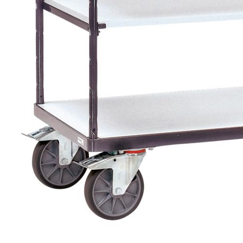 Fetra - ESD-Etagenwagen - Tragkraft 500 kg - 1.111 x 509 x 1.019 mm (HxBxT) - 3 Böden - schiefergrau