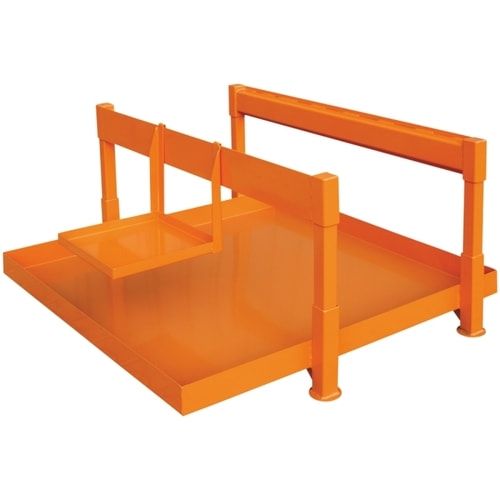 Eichinger Fass-Abfüllstation, 210 l Inhalt, für 2 x 220 l Fässer, Kannenhalter, Stahlblech, 735 x 1.460 x 1.300 mm (HxBxT), Farbe anthrazitgrau