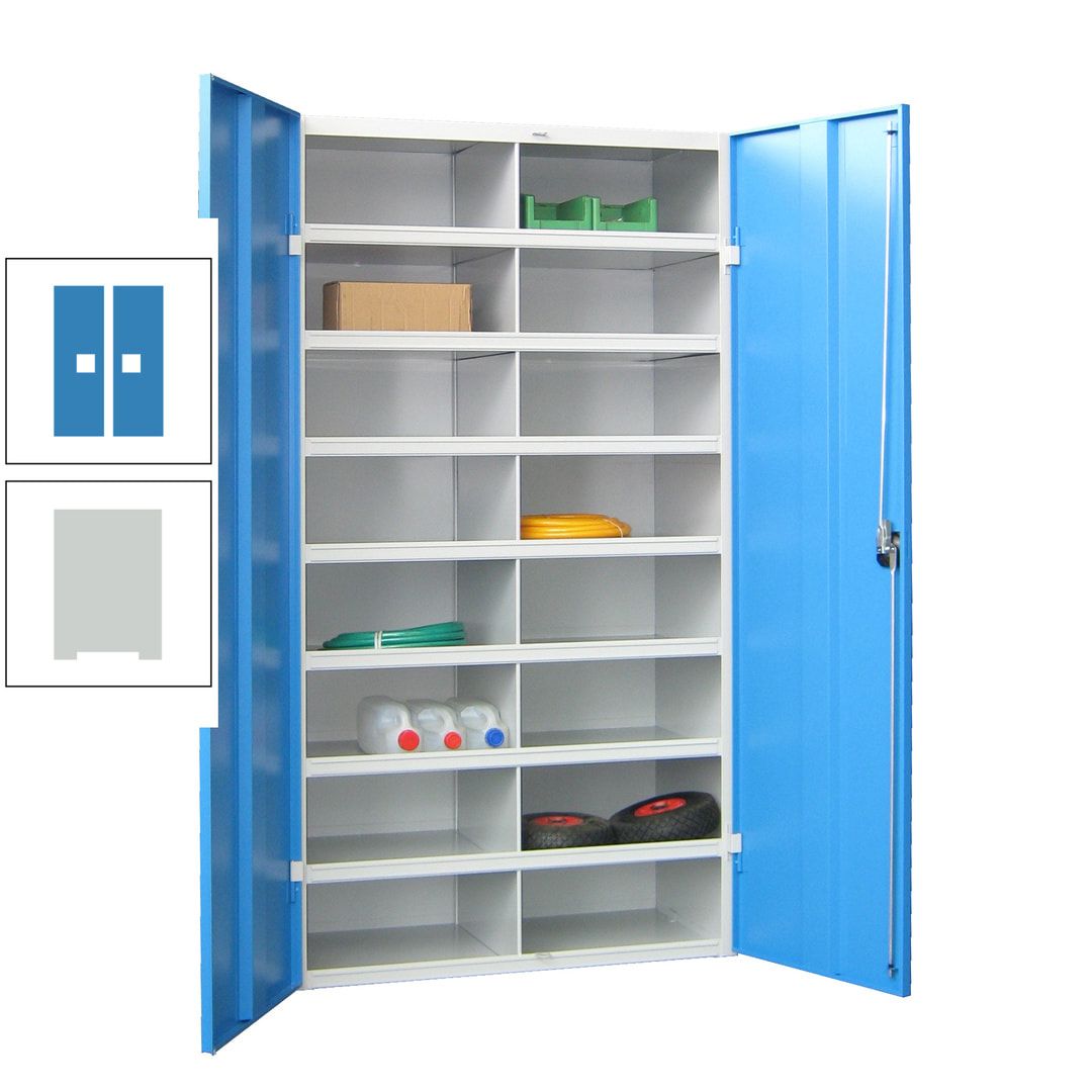 Aktenschrank - Fächerschrank - Sortierstation - 16 Fächer - Büroschrank - Dokumentenablage - 1.800 x 1.000 x 530 mm (HxBxT) - anthrazitgrau