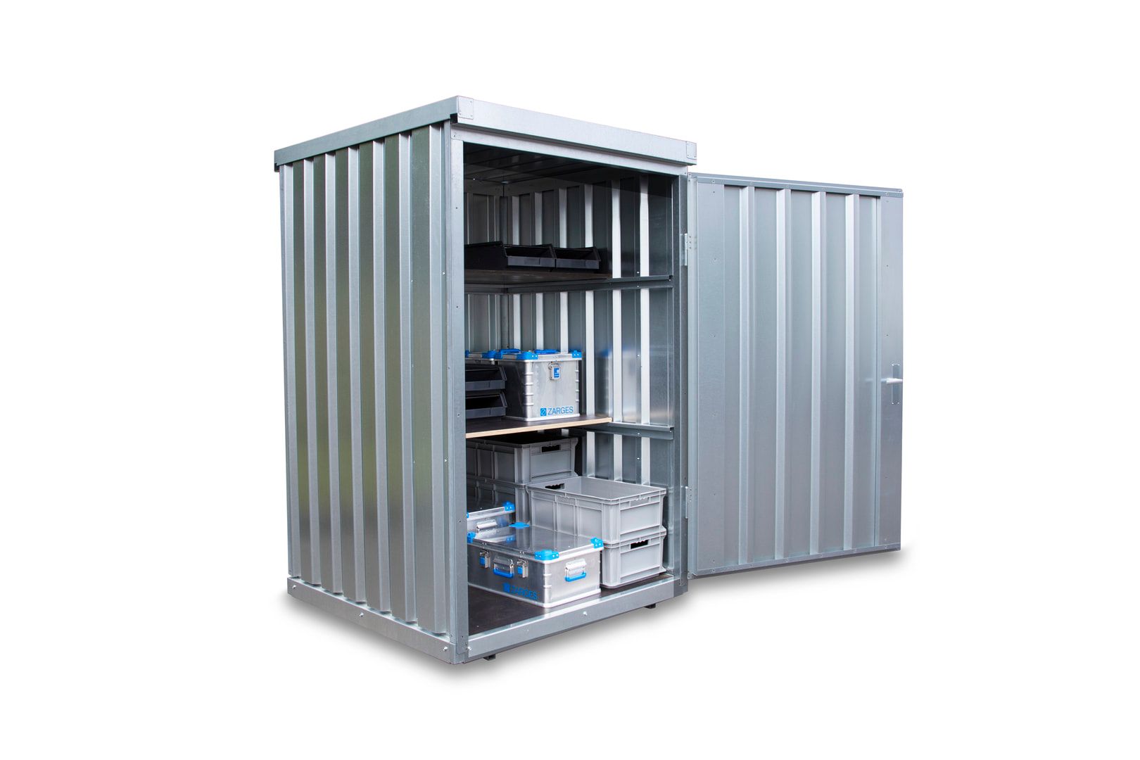 Magazinbox - Kleinteilelager - Lagerbox - 2.195 x 1.420 x 1.490 mm - mit Einflügeltür und Boden