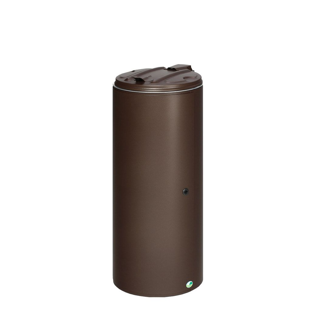 Abfalleimer - Volumen 80 l - Tür mit Schloss - 895 x 390 x 420 mm (HxBxT) - deep-brown