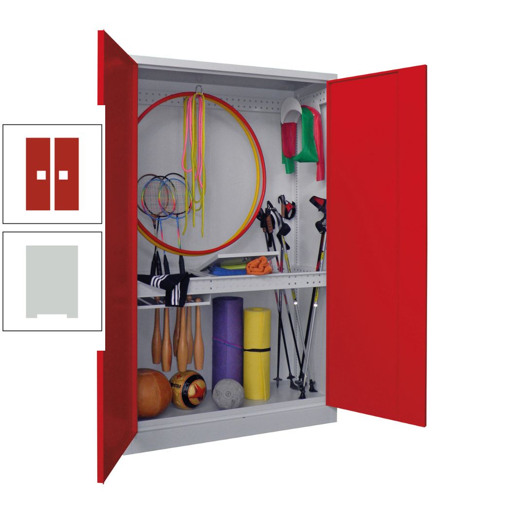 Sportschrank - Vollblechtüren - 1.950x1.200x500 mm (HxBxT) - anthrazitgrau