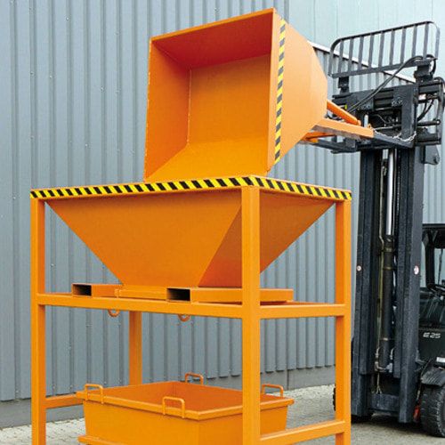 Eichinger Befülltrichter, Übergabesilo, für Big Bags oder Container, Staplertaschen, 4 Ösen, 2.090 x 1.090 x 2.210 mm (HxBxT), Farbe anthrazitgrau
