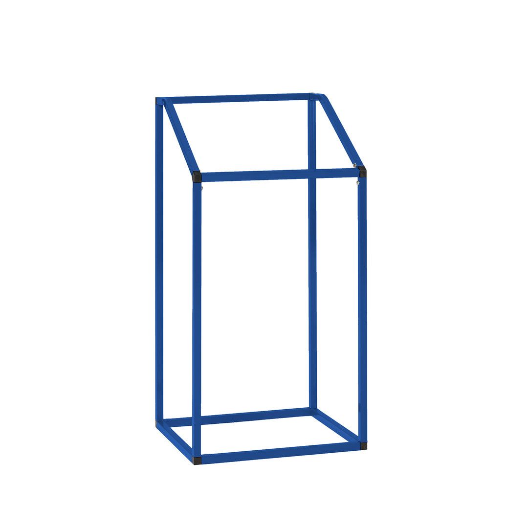 Müllsackständer für 1.000 l Säcke - 1.835 x 630 x 540 mm (H x B x T) - blau