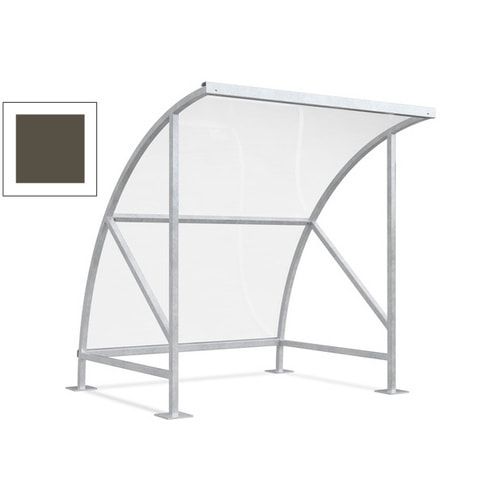Fahrradunterstand - Fahrradgarage mit Bogendach - Stahl und Kunststoff - 2.290 x 2.090 x 2.100 mm (HxBxT) - Farbe Achatgrau