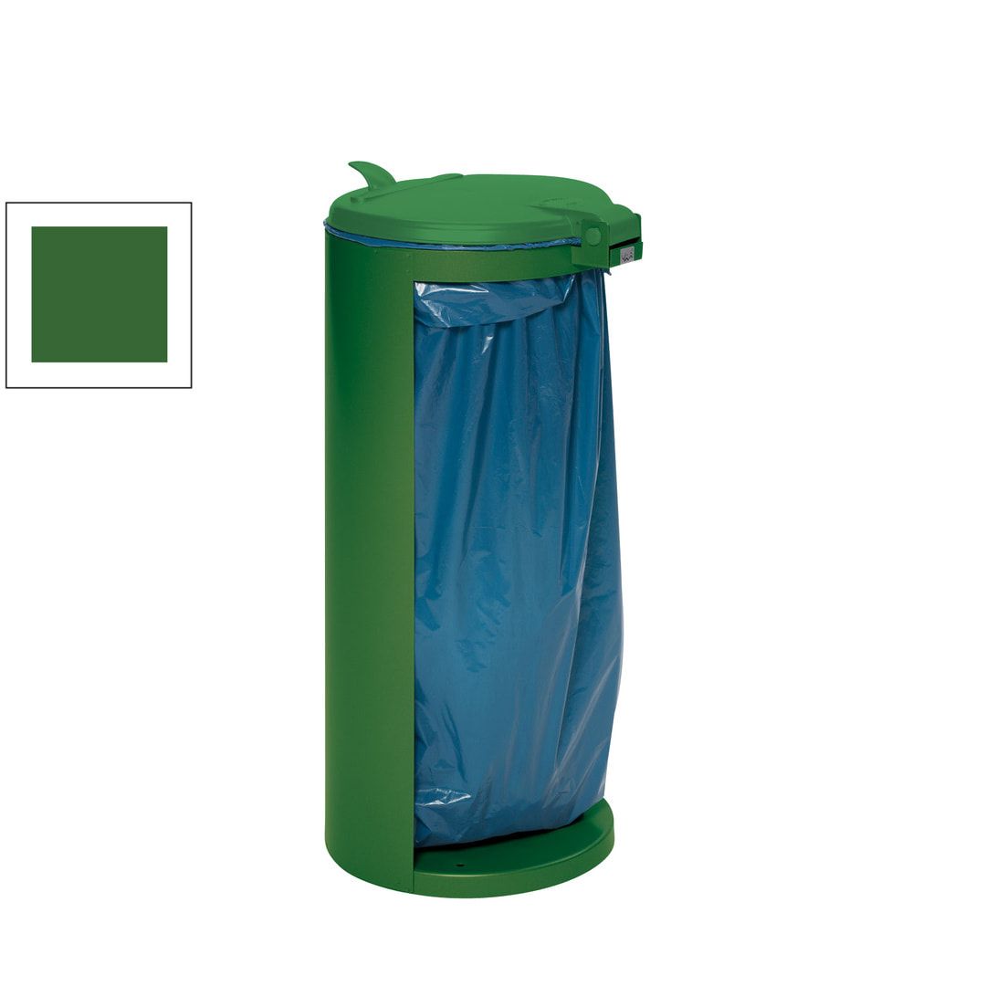 Abfallbehälter mit offener Rückseite (DxH) 450x900 mm - Inh. 120 l, Farbe enzianblau