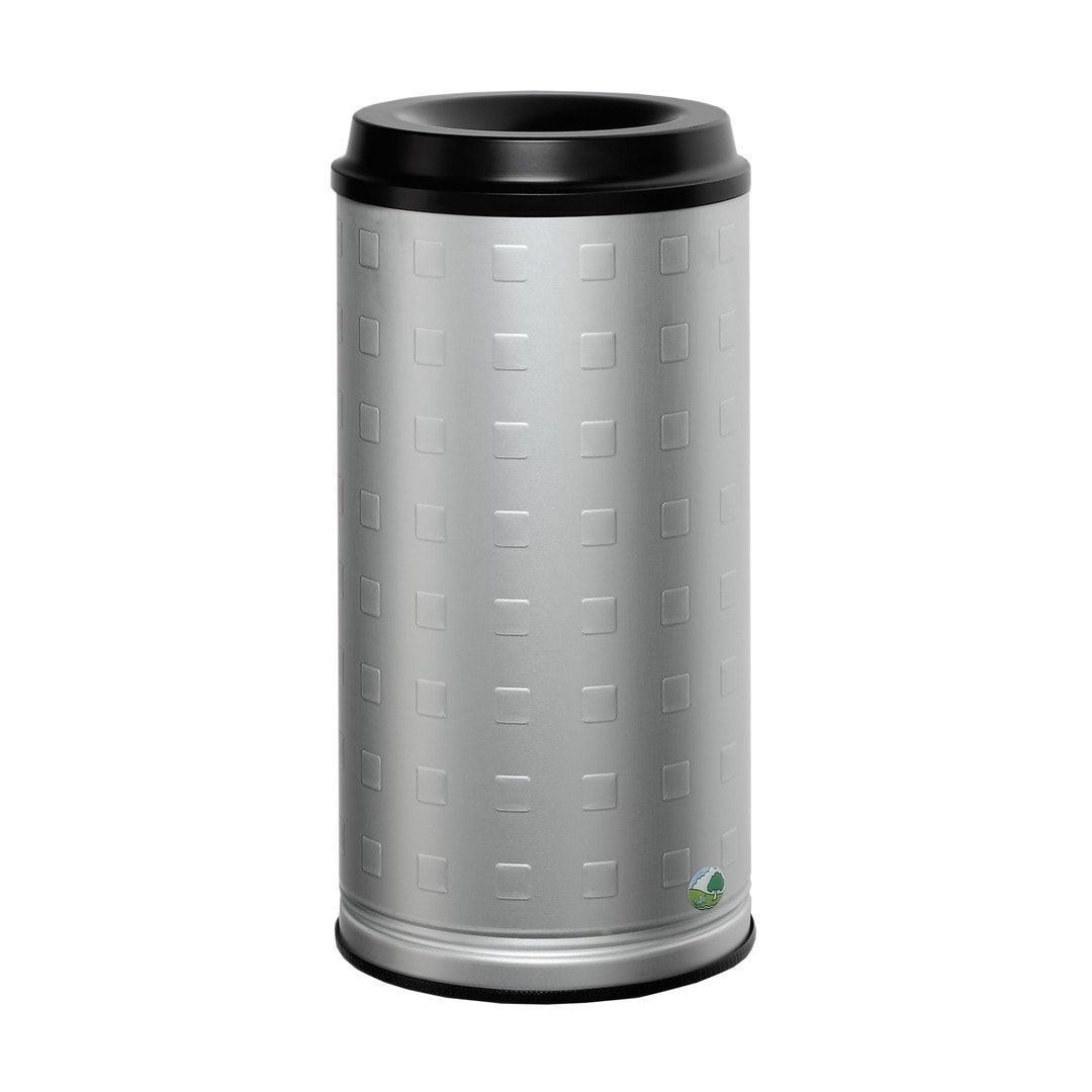 Papierkorb - Standgerät - Volumen 20 l - 500 x 250 x 250 mm (HxBxT) - Aluminium, Antik silber
