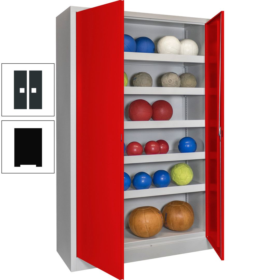 Ballschrank - Vollblechtüren - 5 Böden - 1.950x1.200x500 mm (HxBxT) - anthrazitgrau