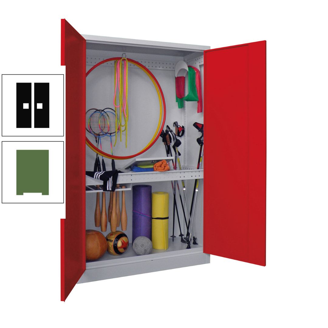 Sportschrank - Vollblechtüren - 1.950x1.200x500 mm (HxBxT) - anthrazitgrau