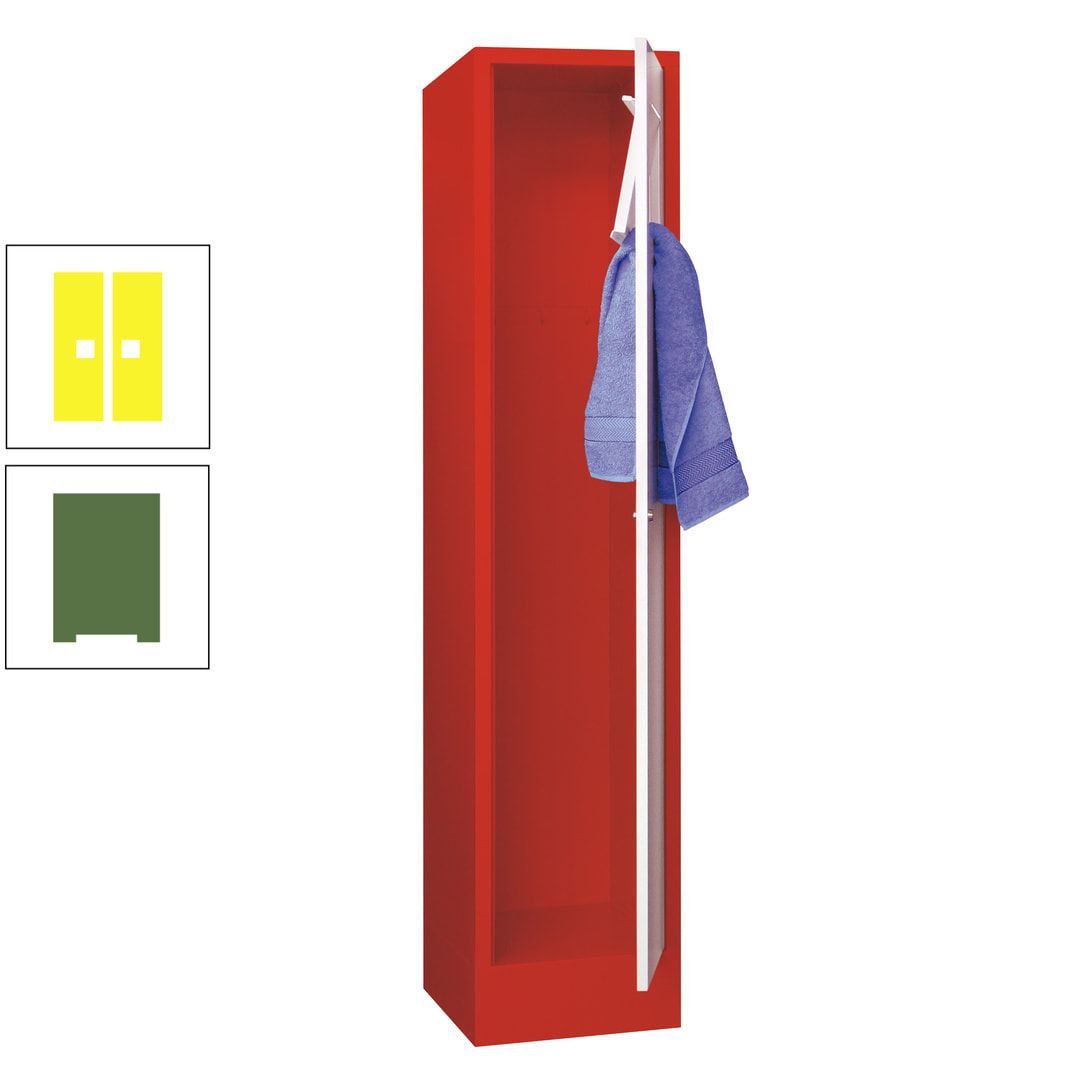 Wäschesammelschrank - 1.850 x 400 x 500 mm (HxBxT) - Sockel - Drehriegel - anthrazitgrau