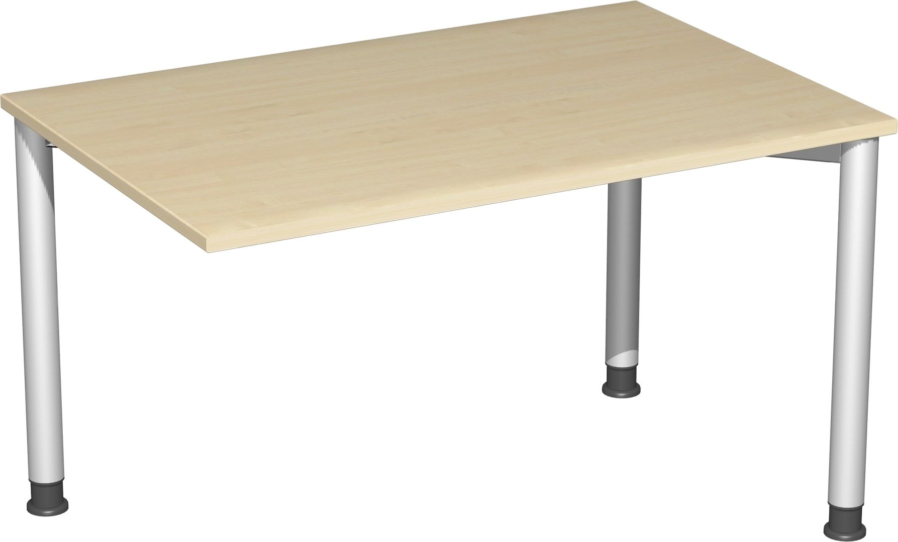 Schreibtisch - 4-Fuß Flex - Bürotisch - Höhe 680-800 mm - 1.200 x 600 mm (BxT) - Gestell anthrazit - Ahorn
